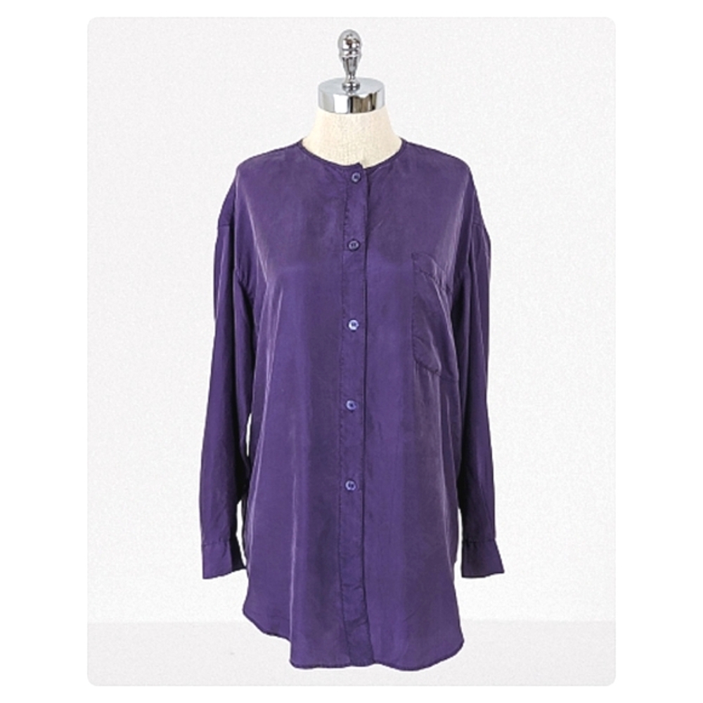 vintage 80's oversized silk blouse